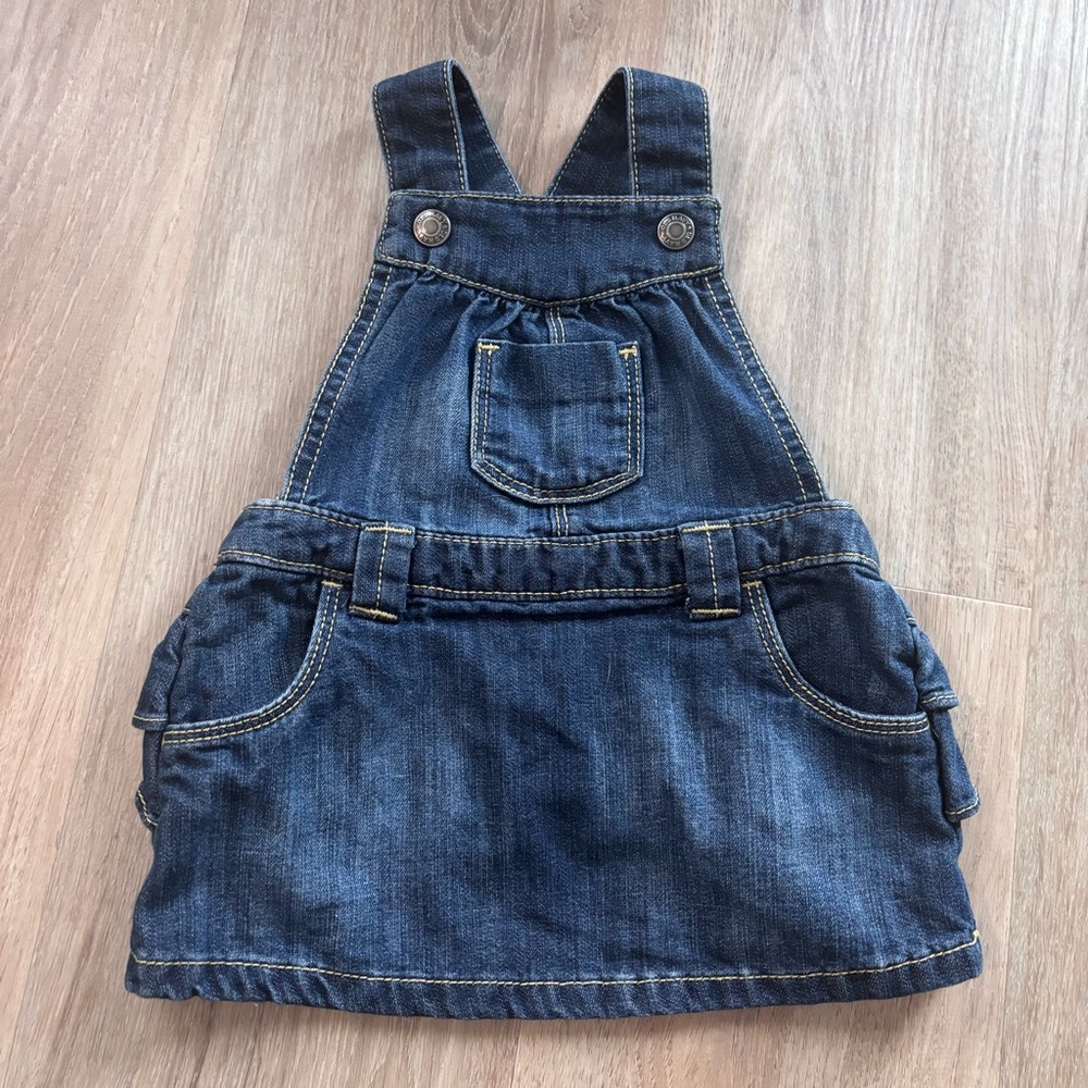 Old Navy Blue Denim Overall Dress